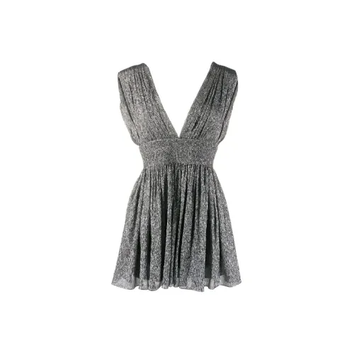 SAINT LAURENT Sleeveless Dresses Women's Gray