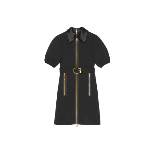 GUCCI Short-Sleeved Dresses Women's Black