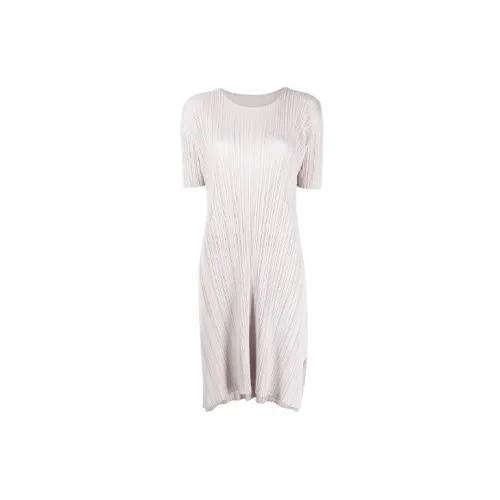 PLEATS PLEASE ISSEY MIYAKE Short-Sleeved Dresses Women's Light Pink