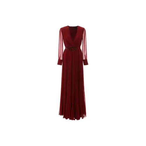 MaxMara Long-Sleeved Dresses Women's Red