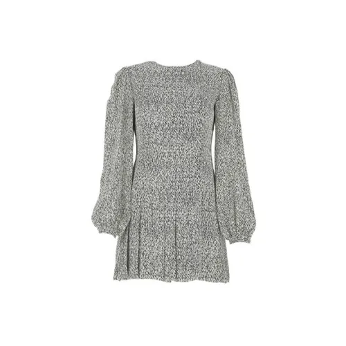 SAINT LAURENT Long-Sleeved Dresses Women's Gray