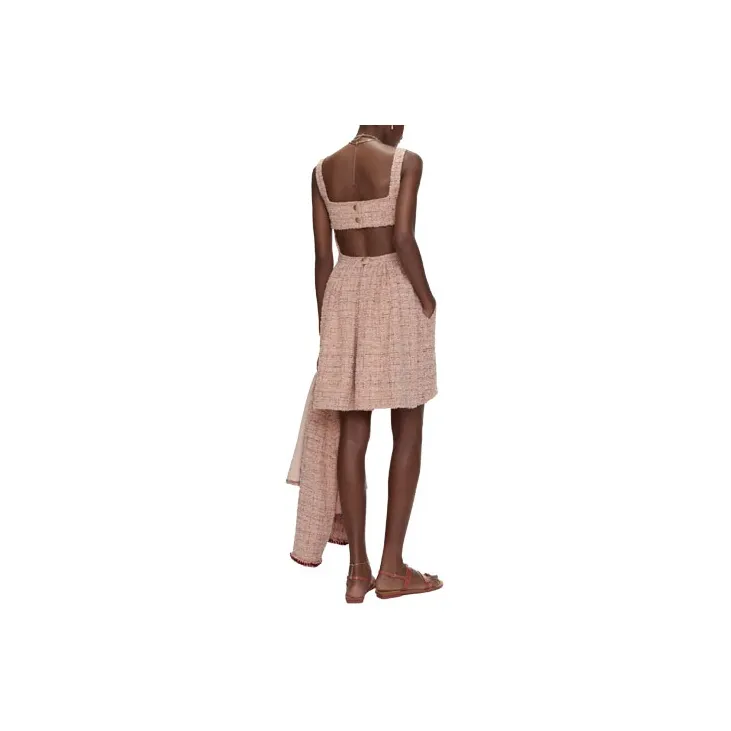 CHANEL SS21 Sleeveless Dress Women's Pink-1