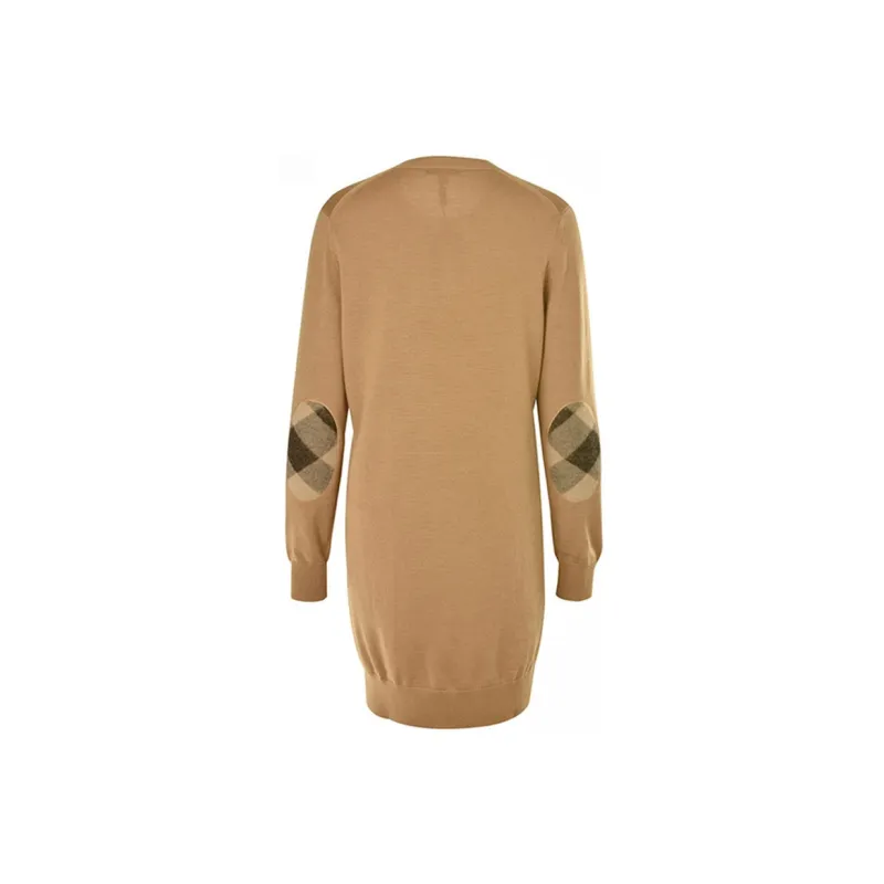 Burberry Long Sleeved Dresses Women's Khaki-1