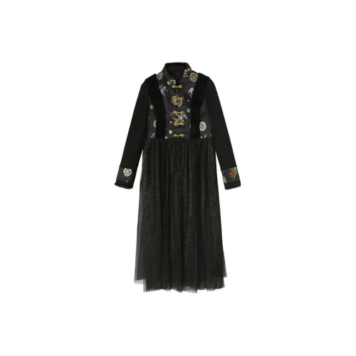 JK&JS Long-Sleeved Dresses Women's Black