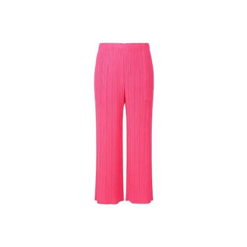 PLEATS PLEASE ISSEY MIYAKE Casual Pants Women's Neon Pink Red