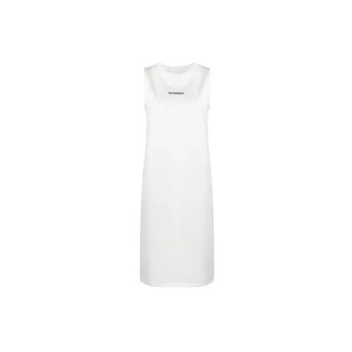 Vetements Sleeveless Dresses Women's White