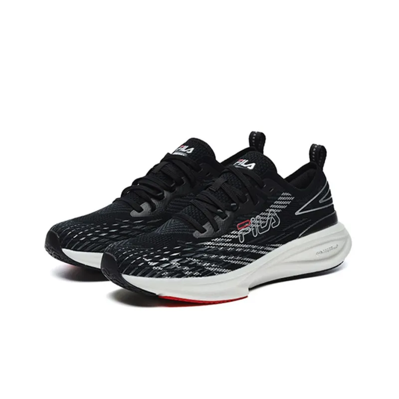 FILA ENERGY Wear Resistant Lightweight Rebound Low Top Casual Running Shoes Men's Black-2