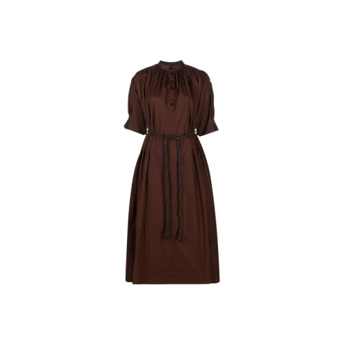 JIL SANDER Short-Sleeved Dresses Women's Brown