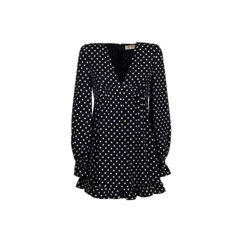 SAINT LAURENT Long-Sleeved Dresses Women's Black