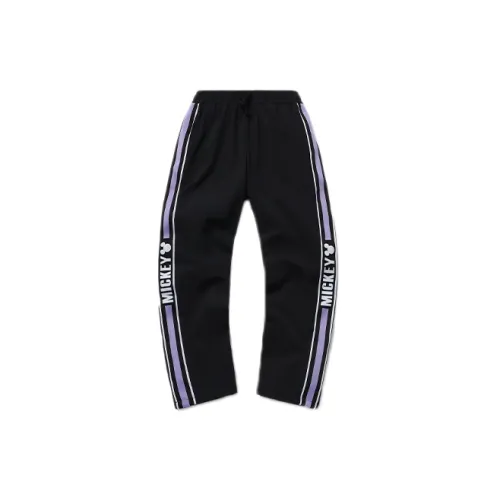 Disney X LINING Knitted Sweatpants Women's Black Purple