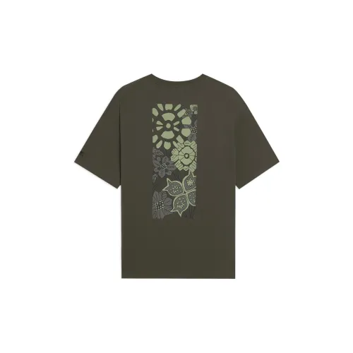 LINING Sports Life Collection T-Shirts Unisex Dark Olive Green