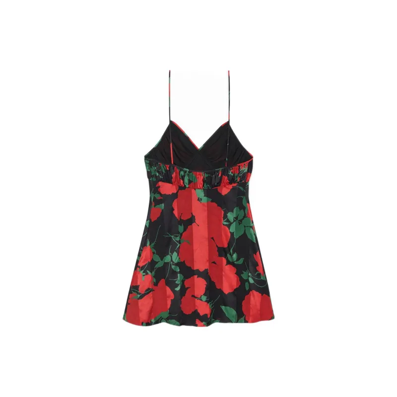 SAINT LAURENT Floral Printed Sleeveless Dress-1