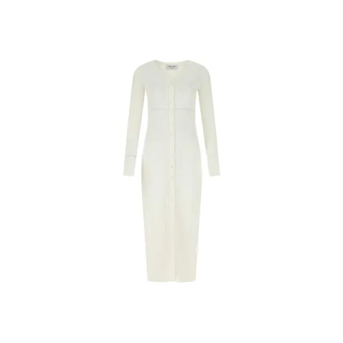 Marine Serre Long-Sleeved Dresses Women's White