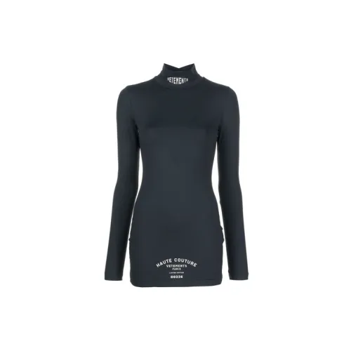 Vetements Long-Sleeved Dresses Women's Black