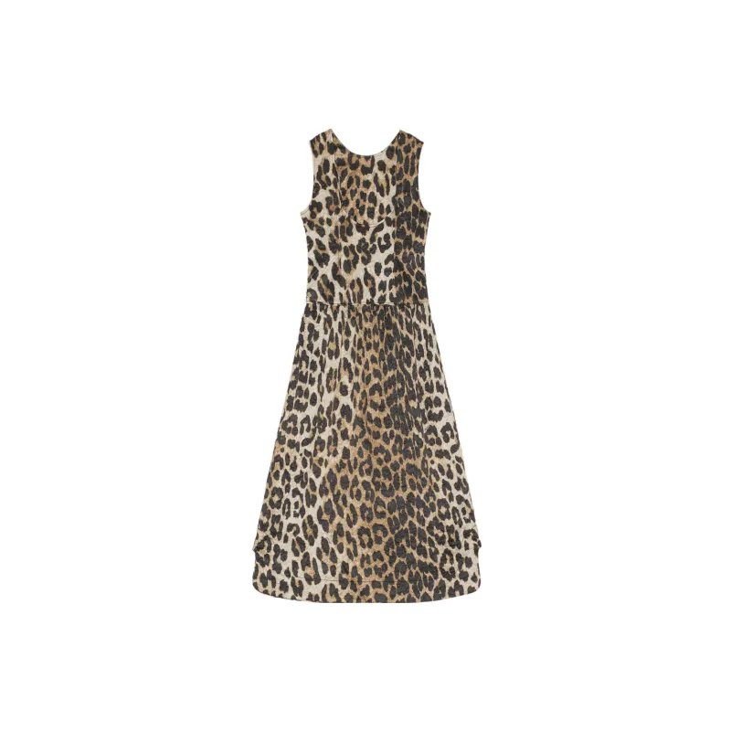 GANNI Sleeveless Dresses Women's Brown-1