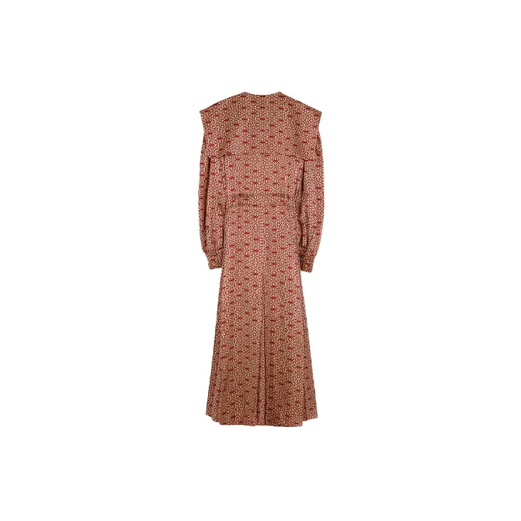 EENK Long-Sleeved Dresses Women's Red-1