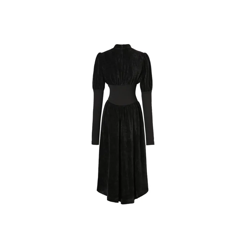1JINN STUDIO A-Line Skirt Mid-Length Dress Night Black-1