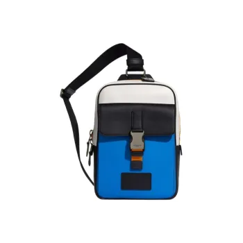 COACH Track Smooth Leather Shoulder Bag Crossbody Bag Small Size Men's Multicolor