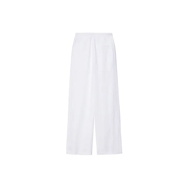 SOLWEIGE Wide Leg Casual Pants Women's White-1
