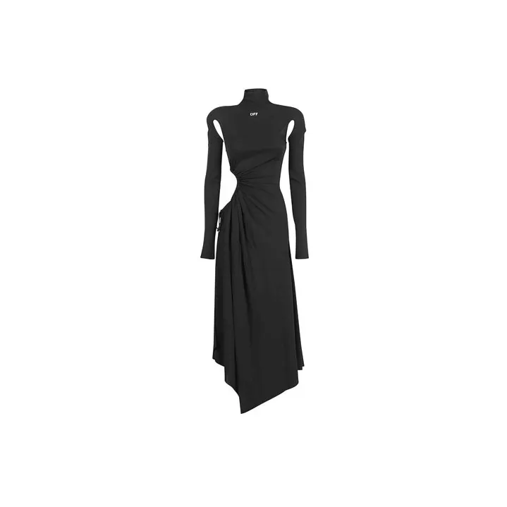 OFF-WHITE SS21 Long-Sleeved Dresses Women's Black-1