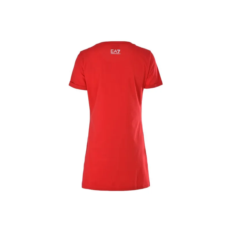 EMPORIO ARMANI EA7 Short Sleeved Dress Women's Red-1