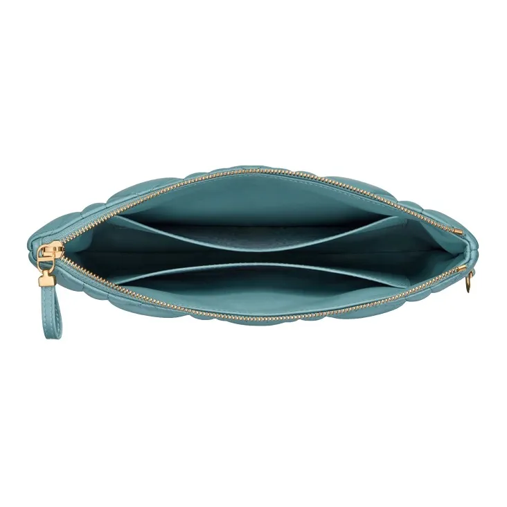 DIOR Caro Cow Leather Clutch Large Size Women's Sky Blue-3