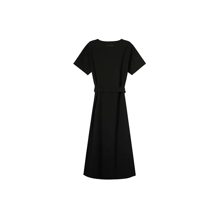 MM6 Maison Margiela Short Sleeved Dresses Women's Black-1