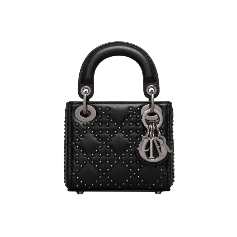 DIOR Lady Dior Sheepskin DaiFeng Bag One Shoulder Handbag Mini Women's Black-0