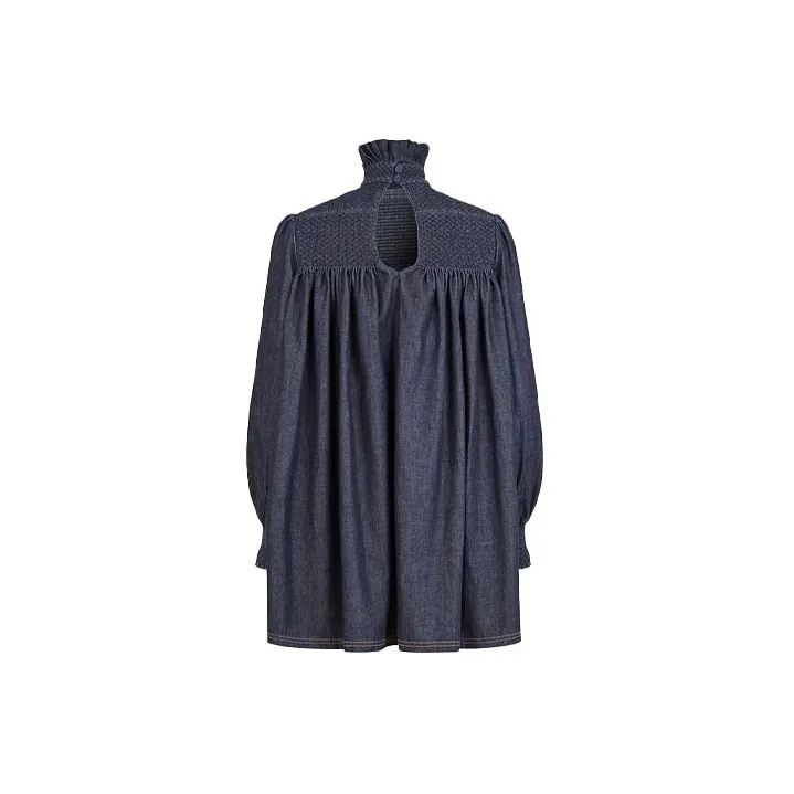 FENDI Long-Sleeved Dresses Women's Blue-1