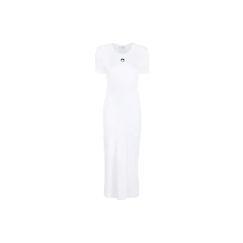 Marine Serre Short-Sleeved Dresses Women's White