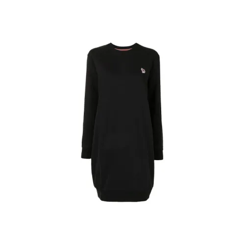 Paul Smith Zebra Logo Series Long-Sleeved Dresses Women's Black