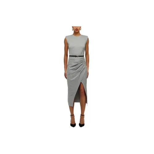 Self-portrait Sleeveless Dresses Women's Light Gray