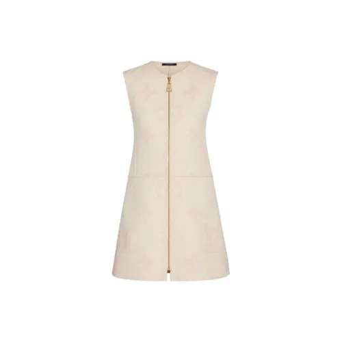 LOUIS VUITTON New Quarterly Products Of LV Sleeveless Dresses Women's Beige