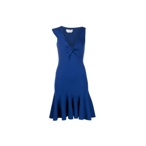 Alexander McQueen Sleeveless Dress Women's Blue