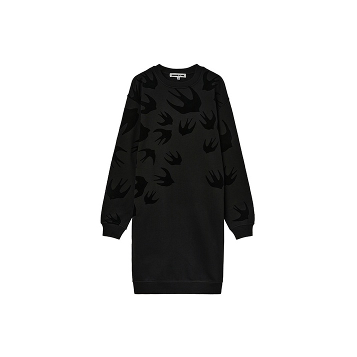 McQ Alexander McQueen Volant Long Sleeve Dress in Port M popular