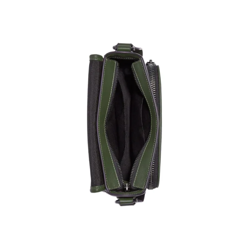 COACH Cow Leather Shoulder Bag, Crossbody Bag Medium Size Men's Green-2