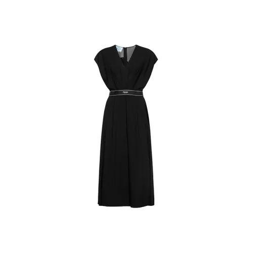 PRADA Short-Sleeved Dresses Women's Black