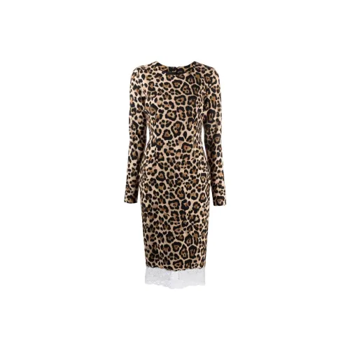 Blumarine Long-Sleeved Dresses Women's Leopard Print