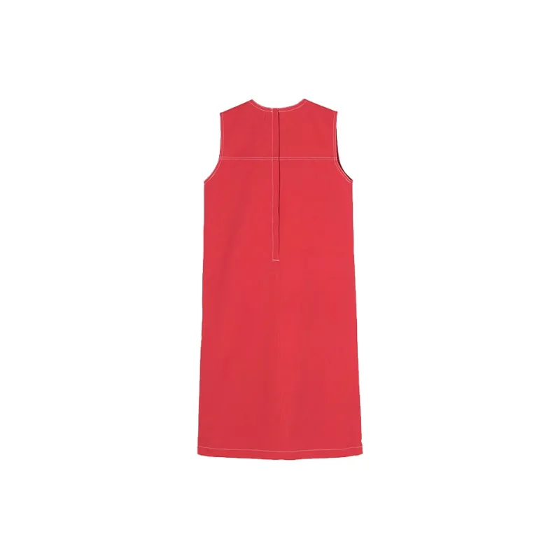 Stussy Sleeveless Dresses Women's Red-1