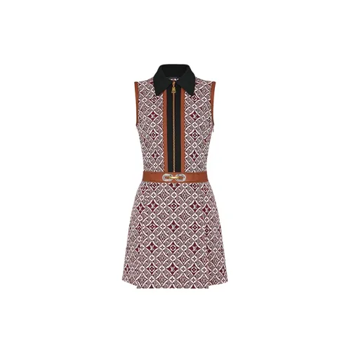 LOUIS VUITTON New Quarterly Products Of LV Sleeveless Dresses Women's Red