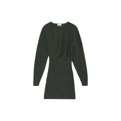 GANNI Long-Sleeved Dresses Women's Green