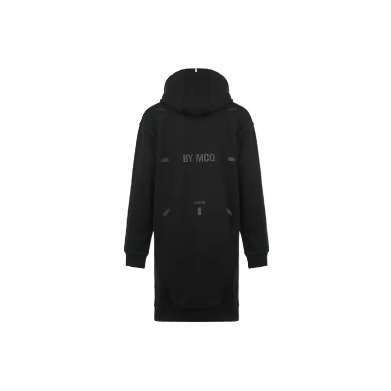 McQ Alexander McQueen Logo Drawstring Hooded Dress-1