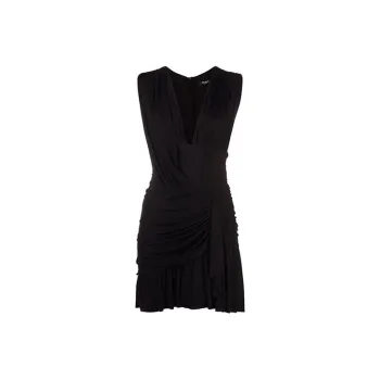BALMAIN SS21 Sleeveless Dress Women's Black