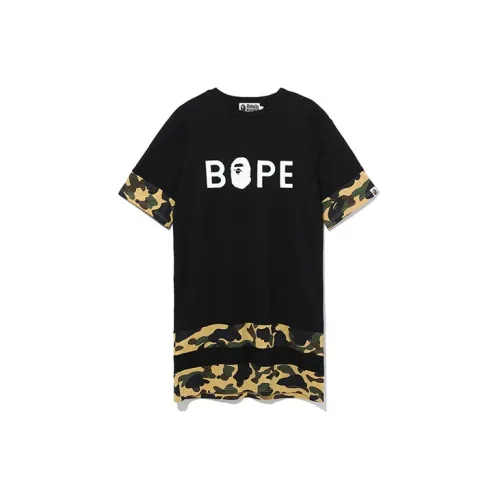 A BATHING APE Ape Head Series Short-Sleeved Dresses Women's