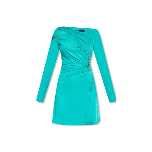 VERSACE Long-Sleeved Dresses Women's Blue