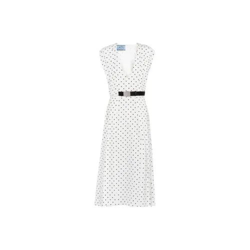 PRADA SS21 Sleeveless Dress Women's White