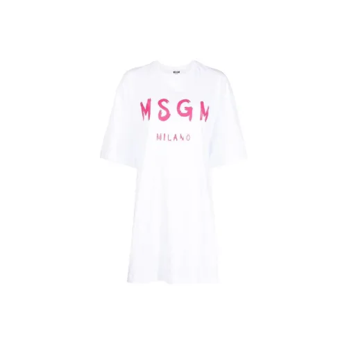 MSGM Short-Sleeved Dresses Women's White