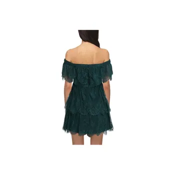 Self portrait Short Sleeved Dresses Women's Dark Green