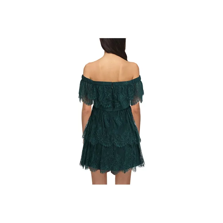 Self portrait Short Sleeved Dresses Women's Dark Green-1