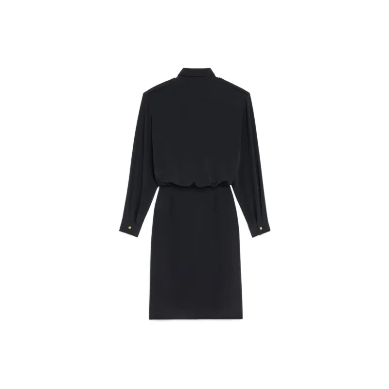 CELINE SS22 Long Sleeved Dress Women's Black-1